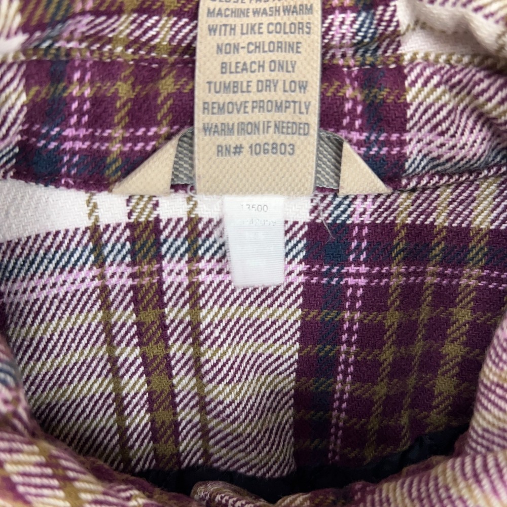 Duluth Shacket Womens XS Maroon Plaid Flapjack Flannel‎ Shirt Jac Quilted Lined - Picture 15 of 16